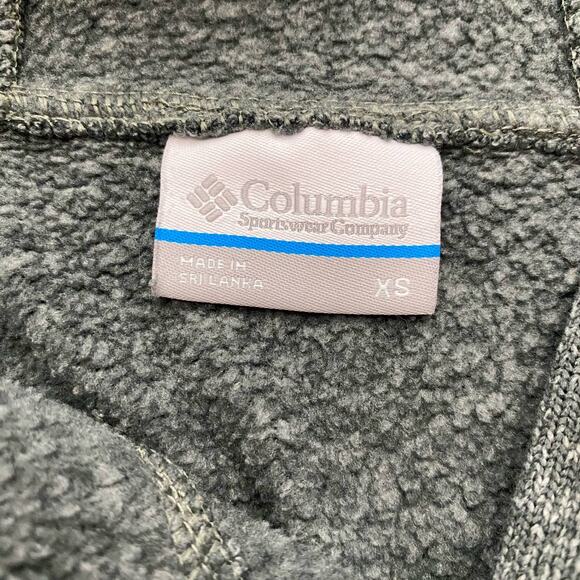 Columbia Button Fleece Sweater Henley Hoodie Pullover Long Sleeve Gray Womens XS - Picture 9 of 13